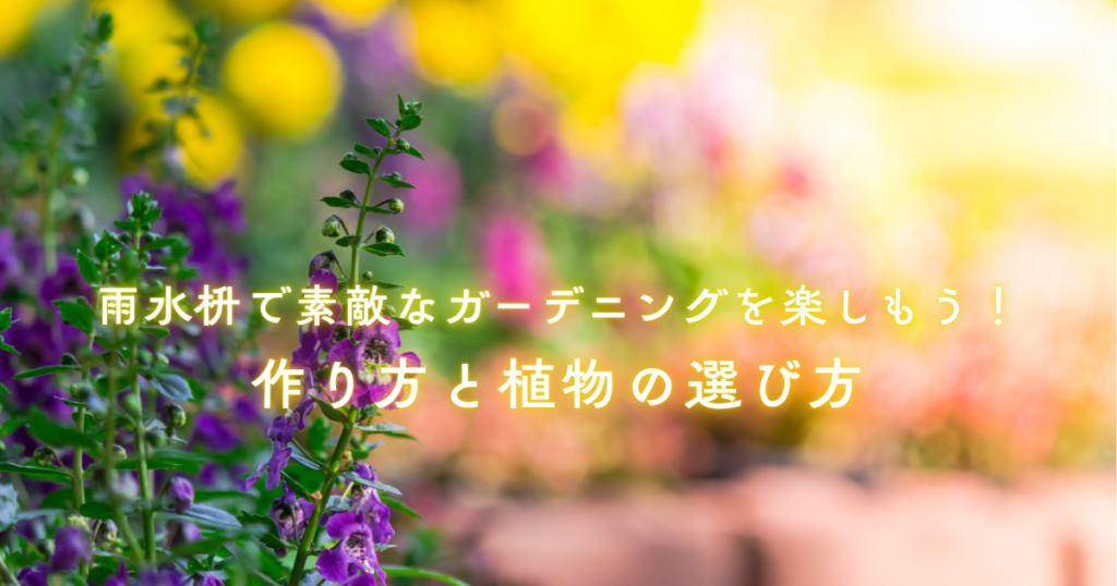 雨水枡で素敵なガーデニングを楽しもう！作り方と植物の選び方
