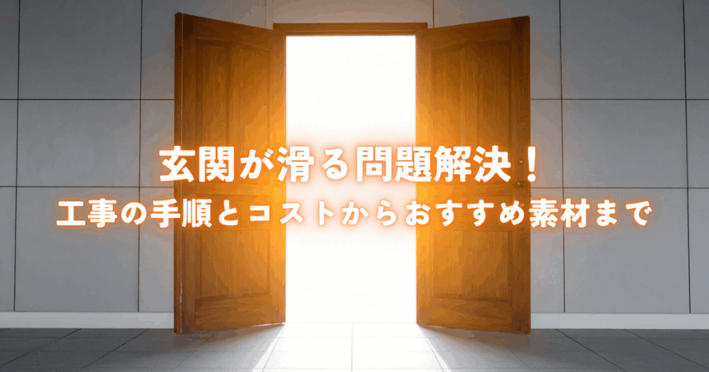玄関が滑る問題解決！滑り止め工事の手順とコストからおすすめ素材まで完全解説！
