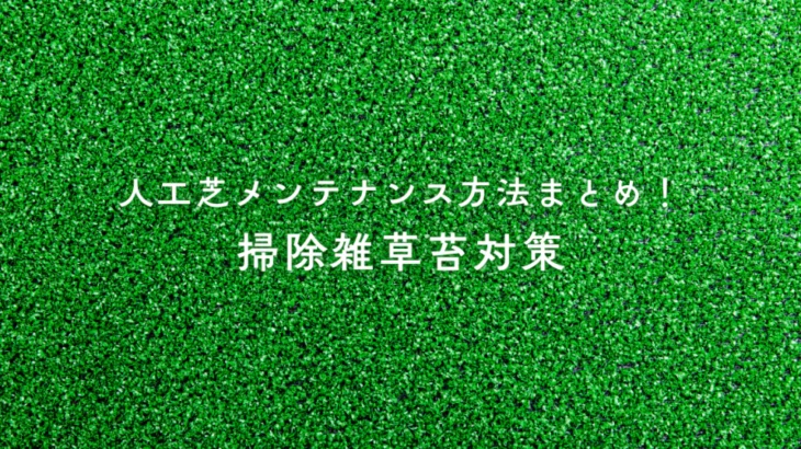 人工芝メンテナンス方法まとめ!掃除雑草苔対策