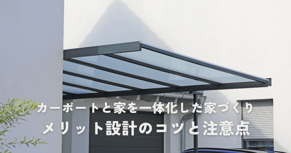 カーポートと家を一体化した家づくりメリット設計のコツと注意点